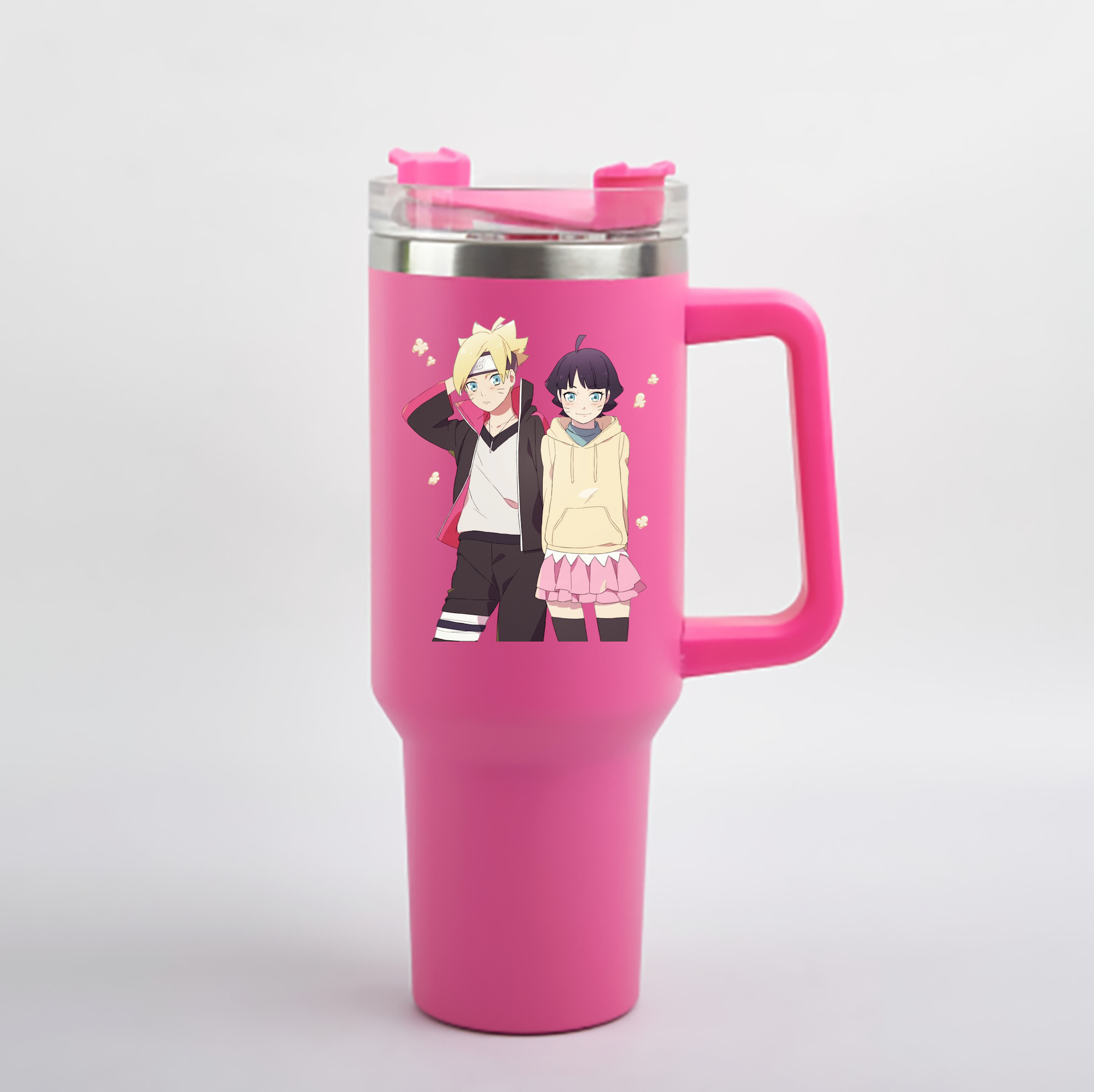 （画像用） NARUTO -ナルト- うずまき ボルト Uzumaki Boruto 1200mL車用タンブラー - クリスタルステッカー（プラスチックストロー付き）